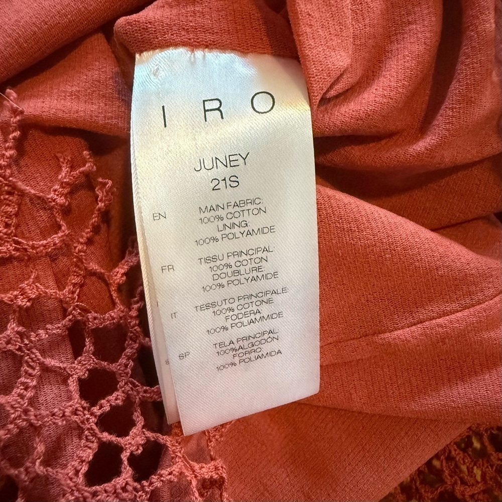 NWT New IRO Juney Brick Red One-Shoulder Mini Bodycon Dress sz 34 / XS - Picture 7 of 7